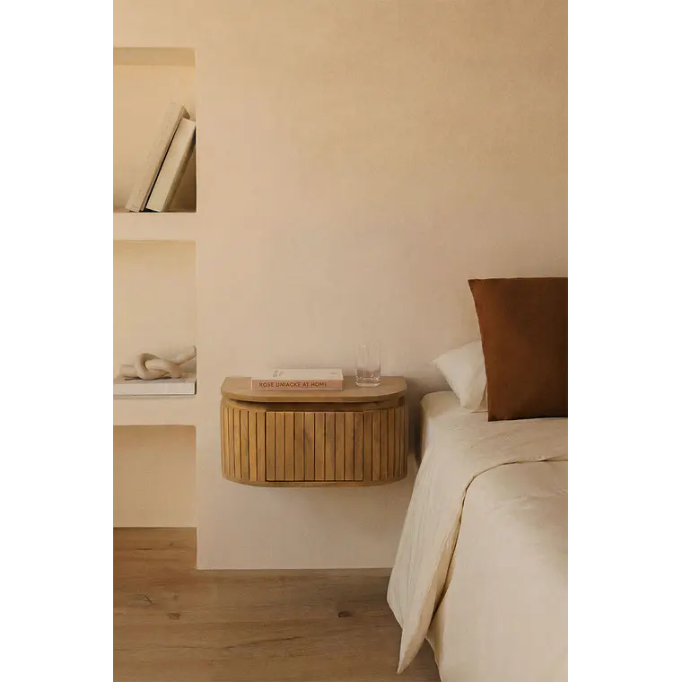 Velador Aderis flotante 55x35 cm en madera de mango 10