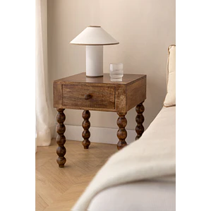 Velador Arvena 45x50 cm en madera de mango