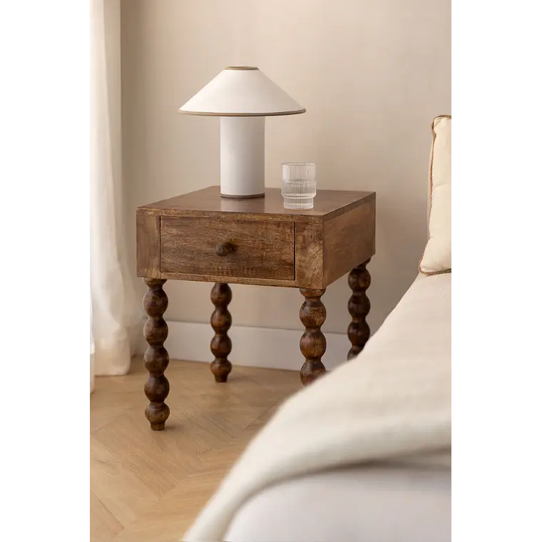 Velador Arvena 45x50 cm en madera de mango 2