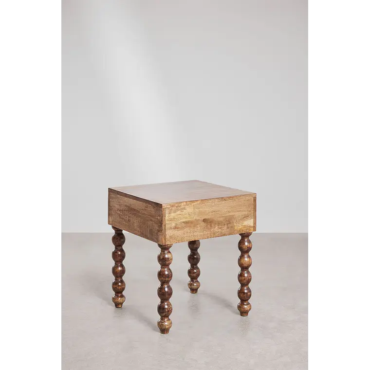 Velador Arvena 45x50 cm en madera de mango 5