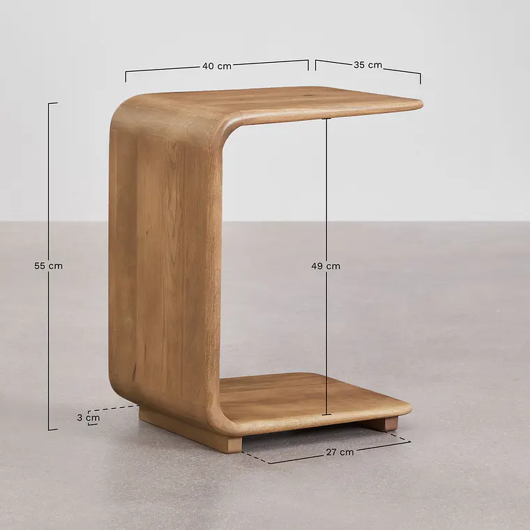 Velador Aunia 35x40 cm en madera 10