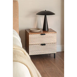 Velador Evania 50x35 cm en madera de mango