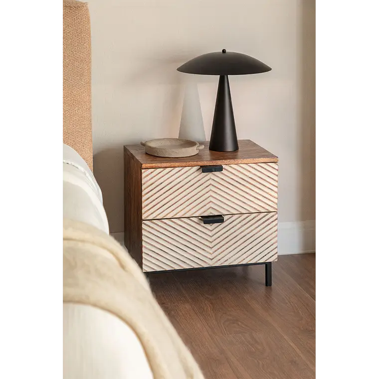 Velador Evania 50x35 cm en madera de mango 11