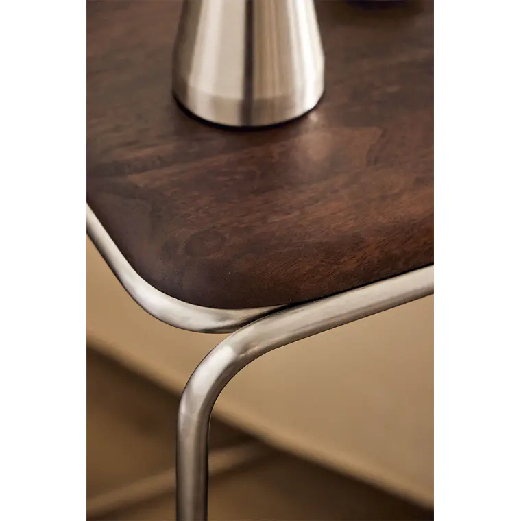 Velador Meria 35x35 cm en madera de acacia 3