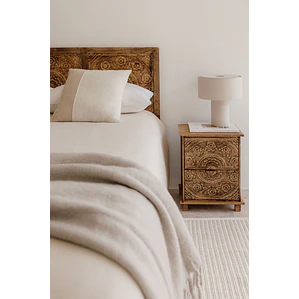 Velador Mireva 40x30 cm en madera de mango