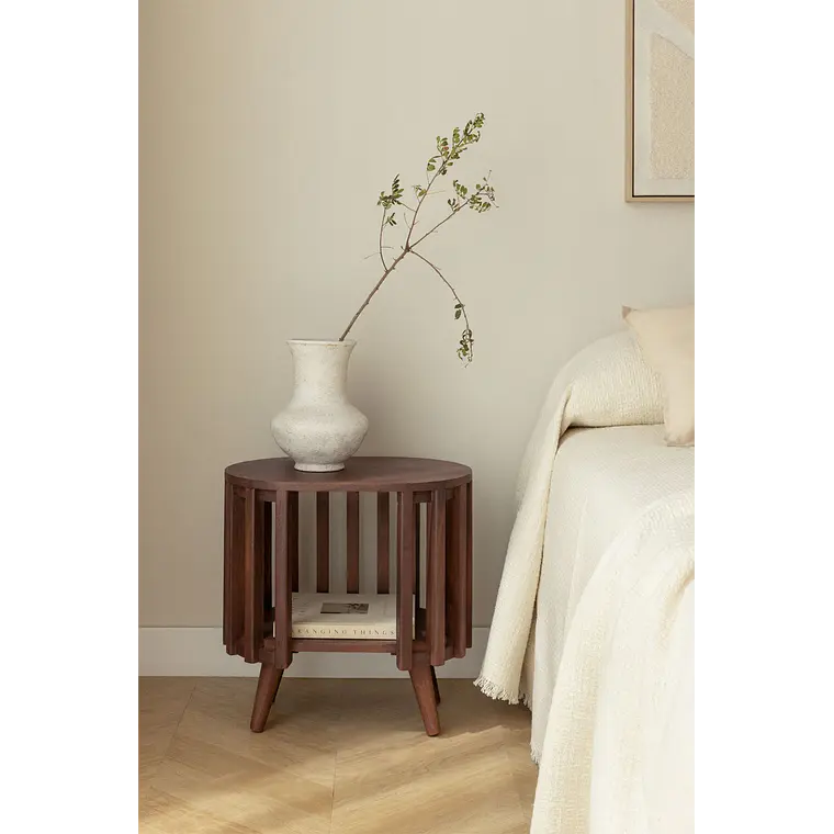 Velador Neriah 50x35 cm en madera de acacia 2