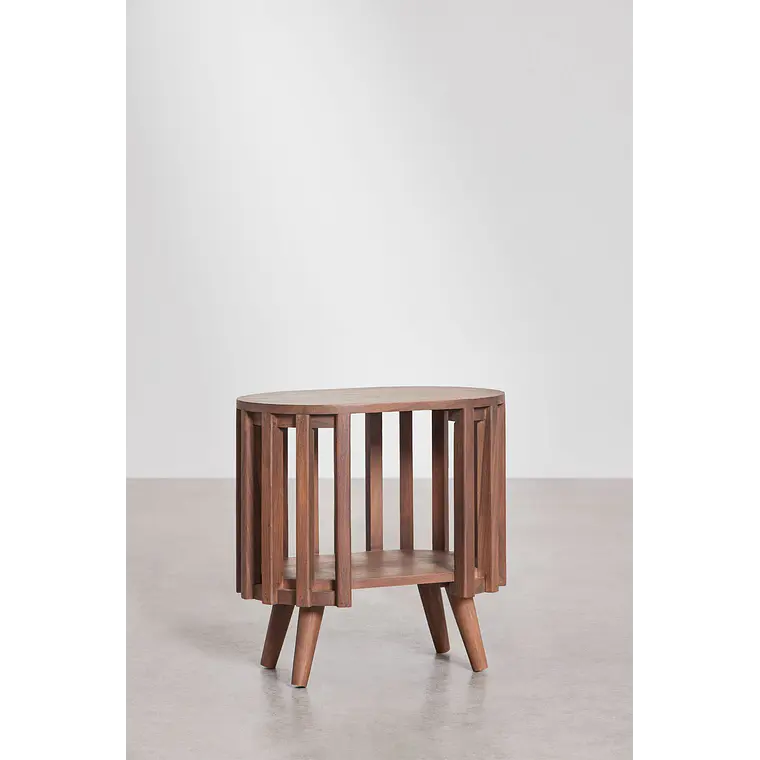 Velador Neriah 50x35 cm en madera de acacia 4