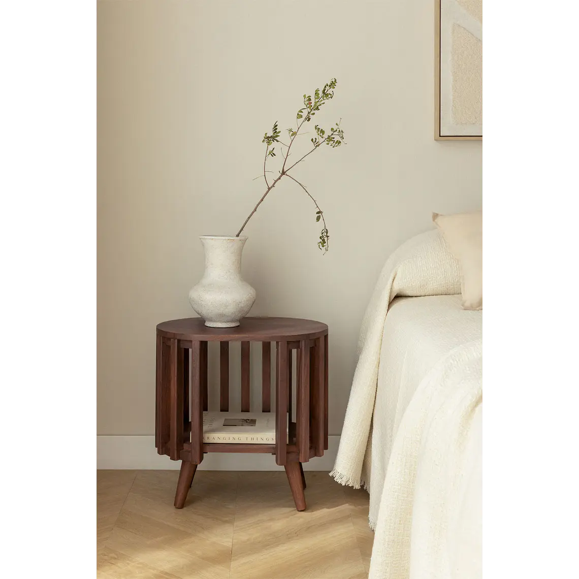 Velador Neriah 50x35 cm en madera de acacia 12