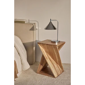 Velador Noreva 40x40 cm en madera de acacia
