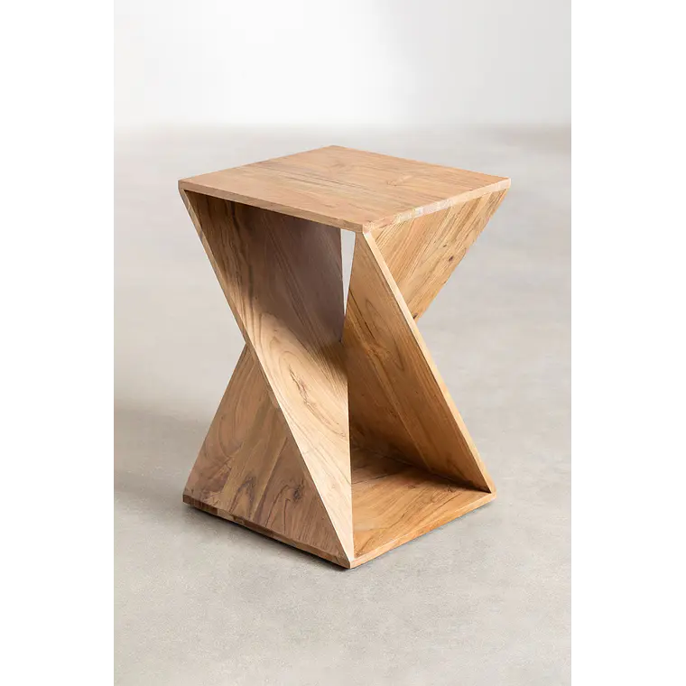 Velador Noreva 40x40 cm en madera de acacia 4