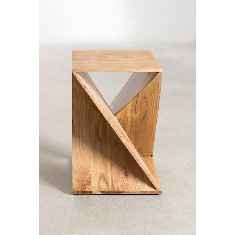 Velador Noreva 40x40 cm en madera de acacia 5