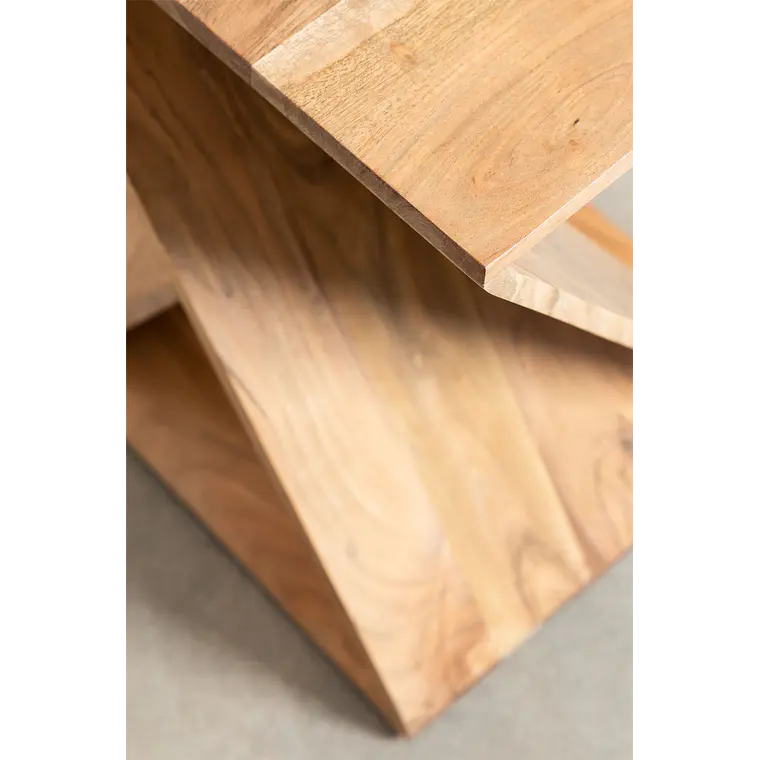 Velador Noreva 40x40 cm en madera de acacia 6
