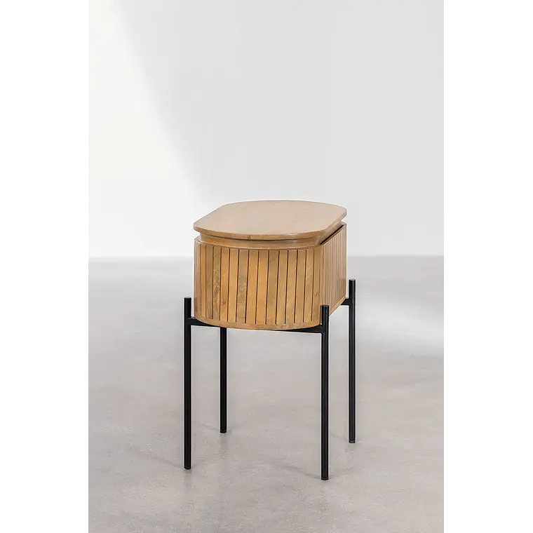 Velador Orenia 55x40 cm en madera de mango 4