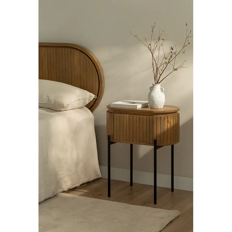 Velador Orenia 55x40 cm en madera de mango 10