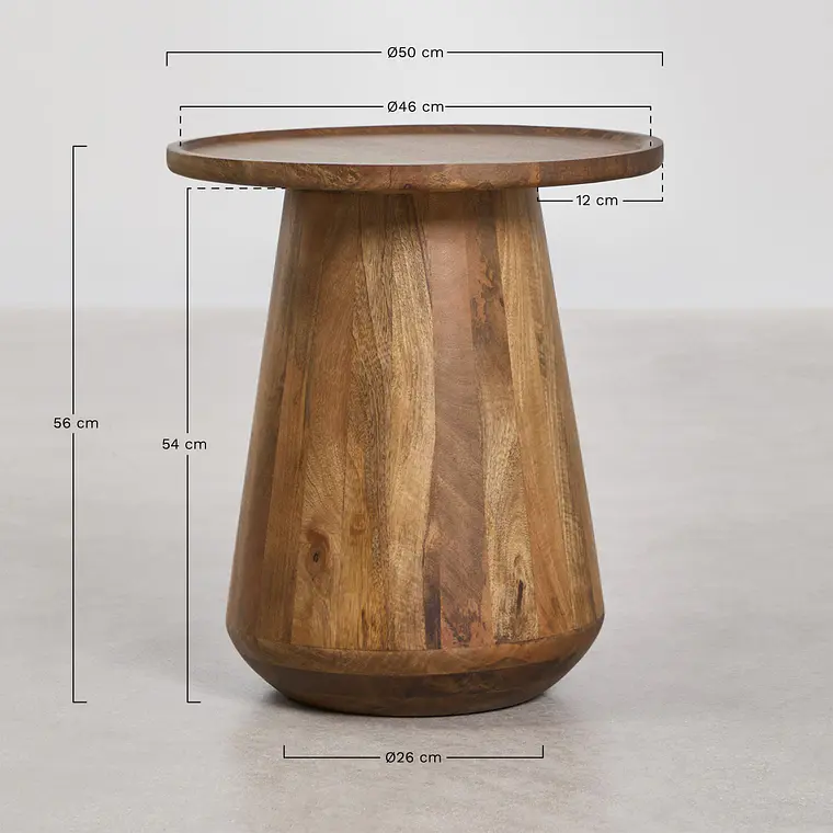 Velador Salira Ø50 cm en madera de mango 7