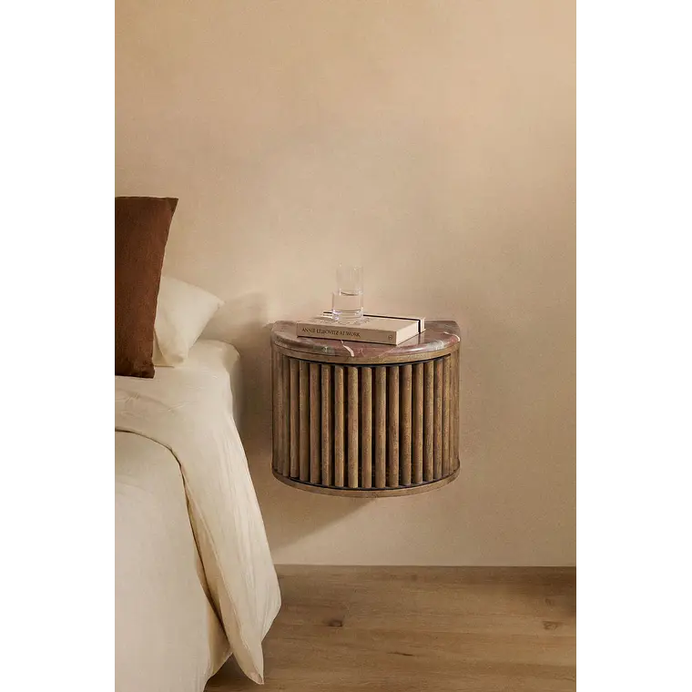 Velador Vireya flotante 40x30 cm en madera de mango 2