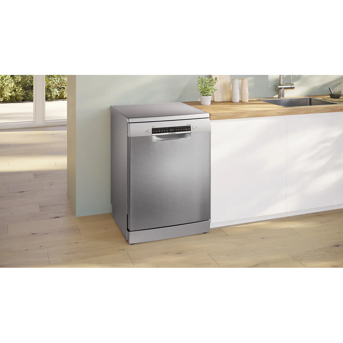 Bosch Serie 4 Lavavajillas de libre instalación 60 cm Acero antihuellas · SMS4HKI07E 2