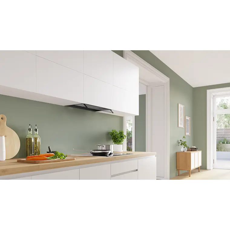 Bosch Serie 4 Campana decorativa integrable 60 cm Cristal transparente, Negro mate · DBB65CC60 2