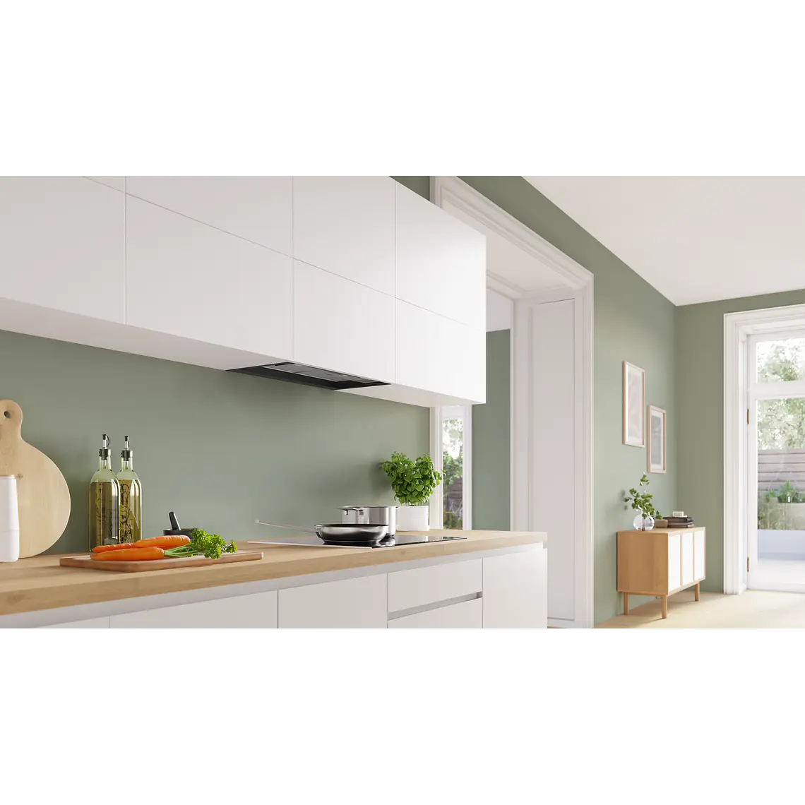 Bosch Serie 4 Campana decorativa integrable 60 cm Cristal transparente, Negro mate · DBB65CC60 3