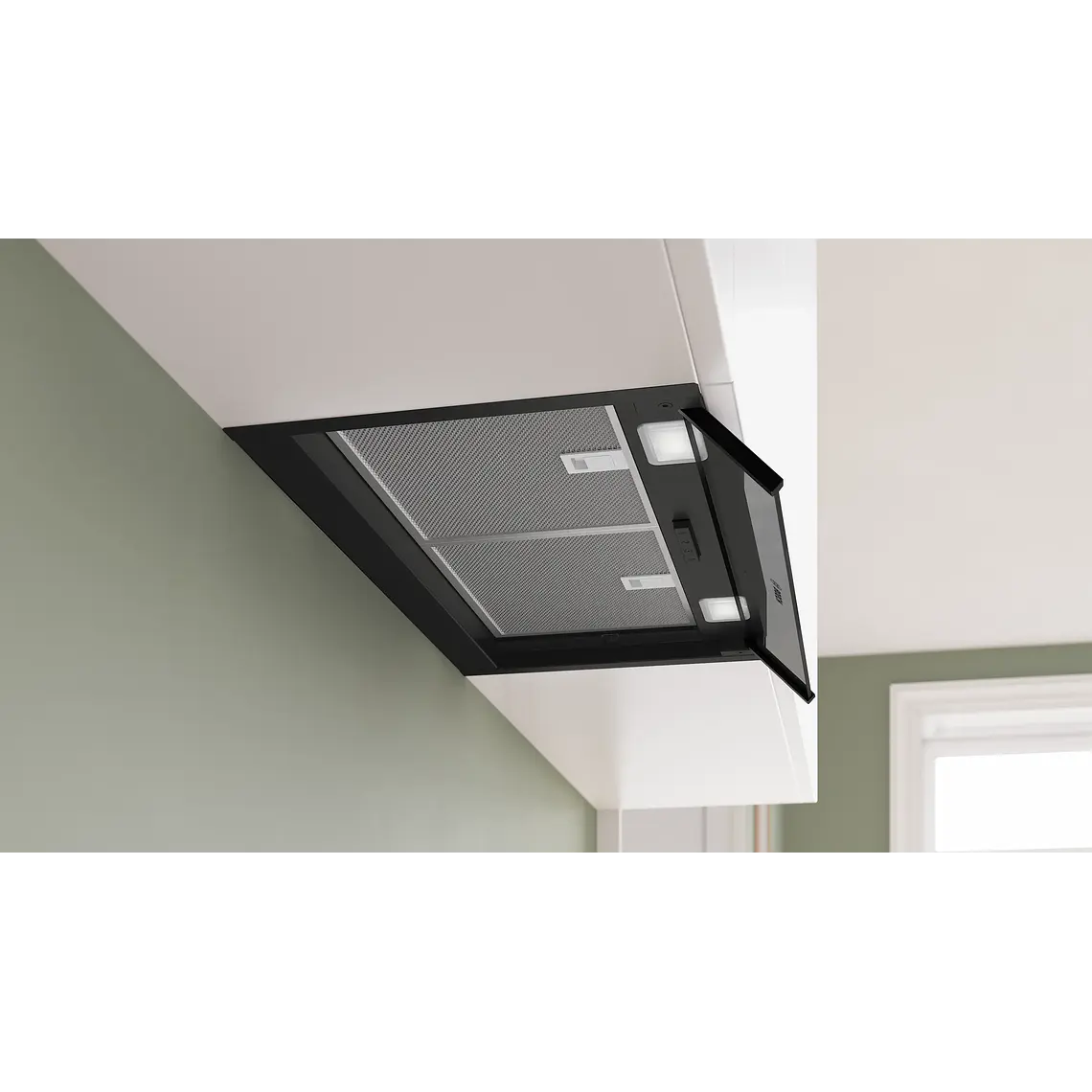 Bosch Serie 4 Campana decorativa integrable 60 cm Cristal transparente, Negro mate · DBB65CC60 5