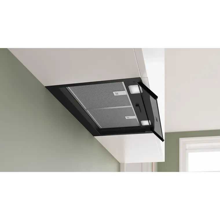 Bosch Serie 4 Campana decorativa integrable 60 cm Cristal transparente, Negro mate · DBB65CC60 5