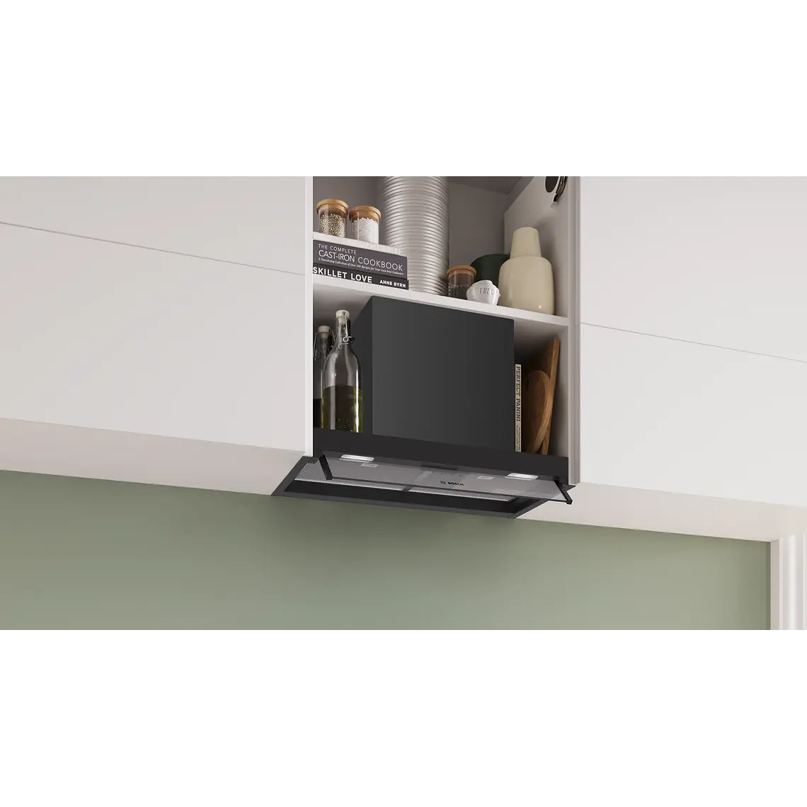 Bosch Serie 4 Campana decorativa integrable 60 cm Cristal transparente, Negro mate · DBB65CC60 6