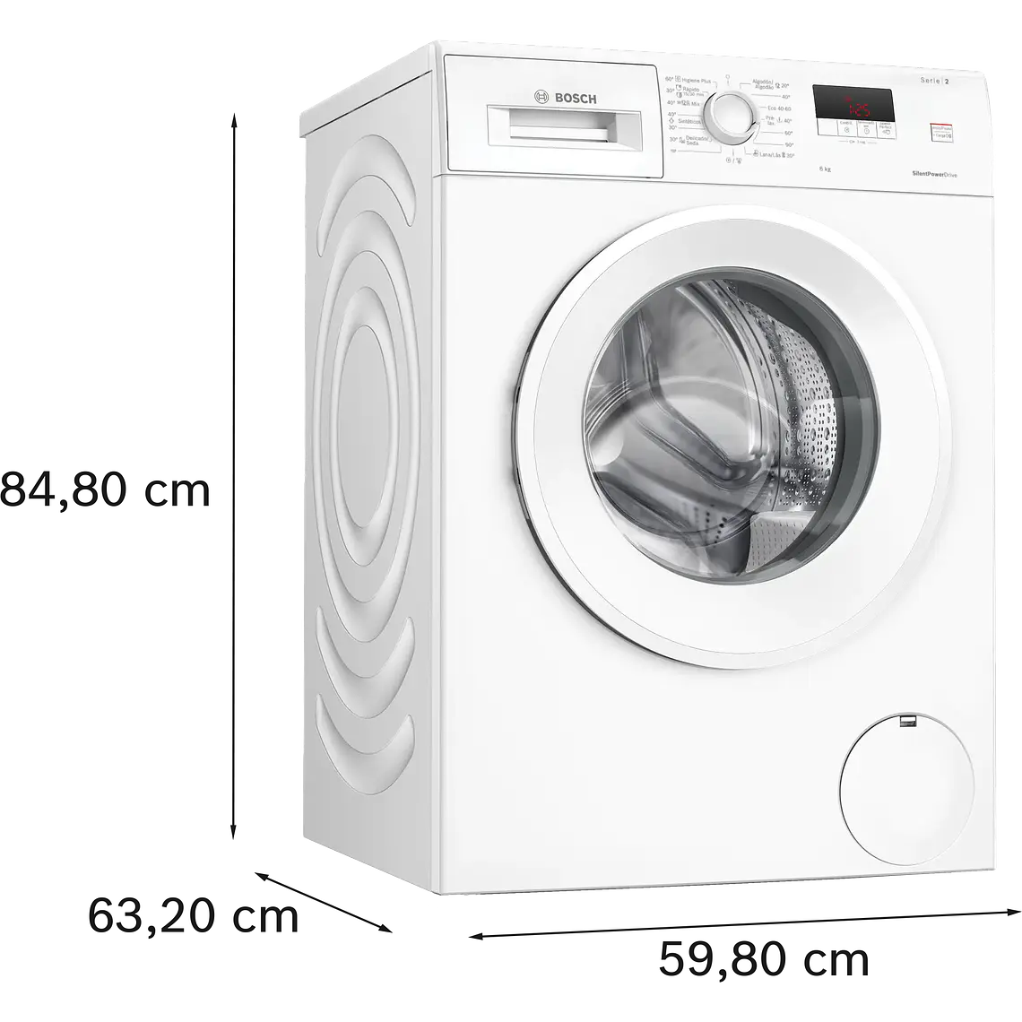 Bosch Serie 2 Lavadora de carga frontal 8 kg máx. 1200 rpm · WGE03200EP 7