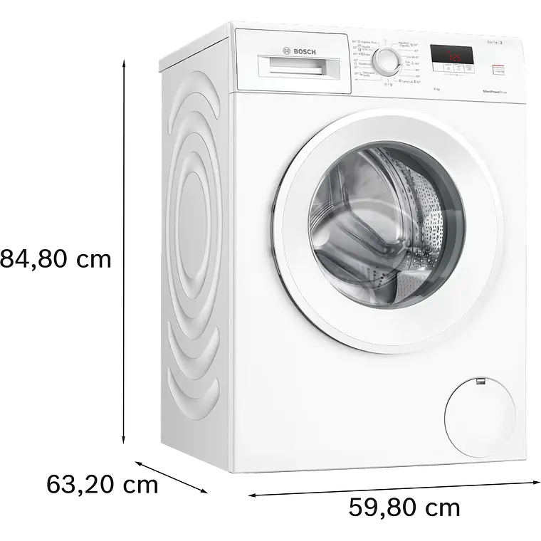 Bosch Serie 2 Lavadora de carga frontal 8 kg máx. 1200 rpm · WGE03200EP 7