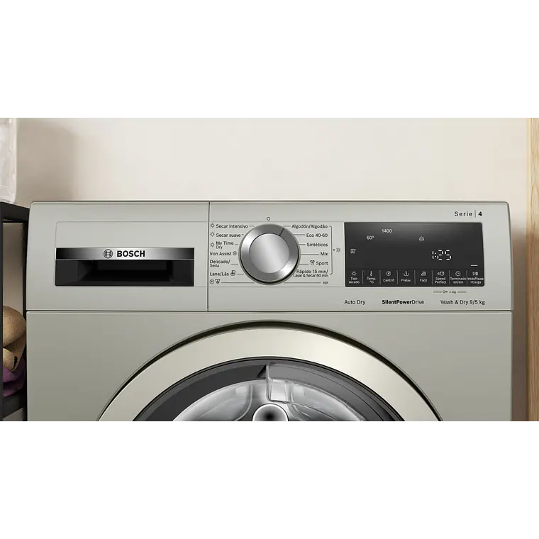Bosch Serie 4 Lavadora-secadora 9/5 kg máx. 1400 rpm, Acero mate antihuellas · WNA1341XES 2
