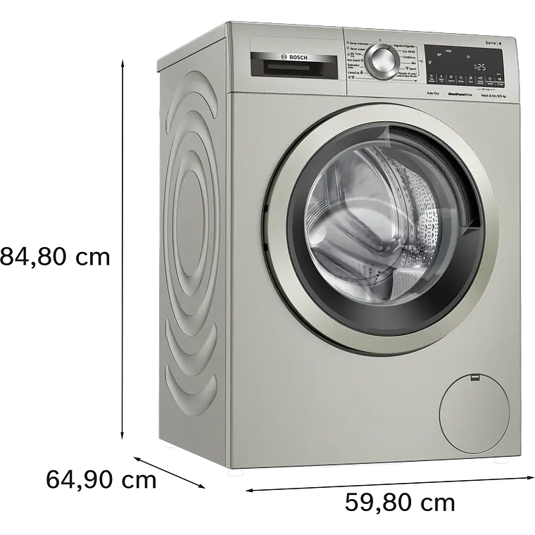 Bosch Serie 4 Lavadora-secadora 9/5 kg máx. 1400 rpm, Acero mate antihuellas · WNA1341XES 6