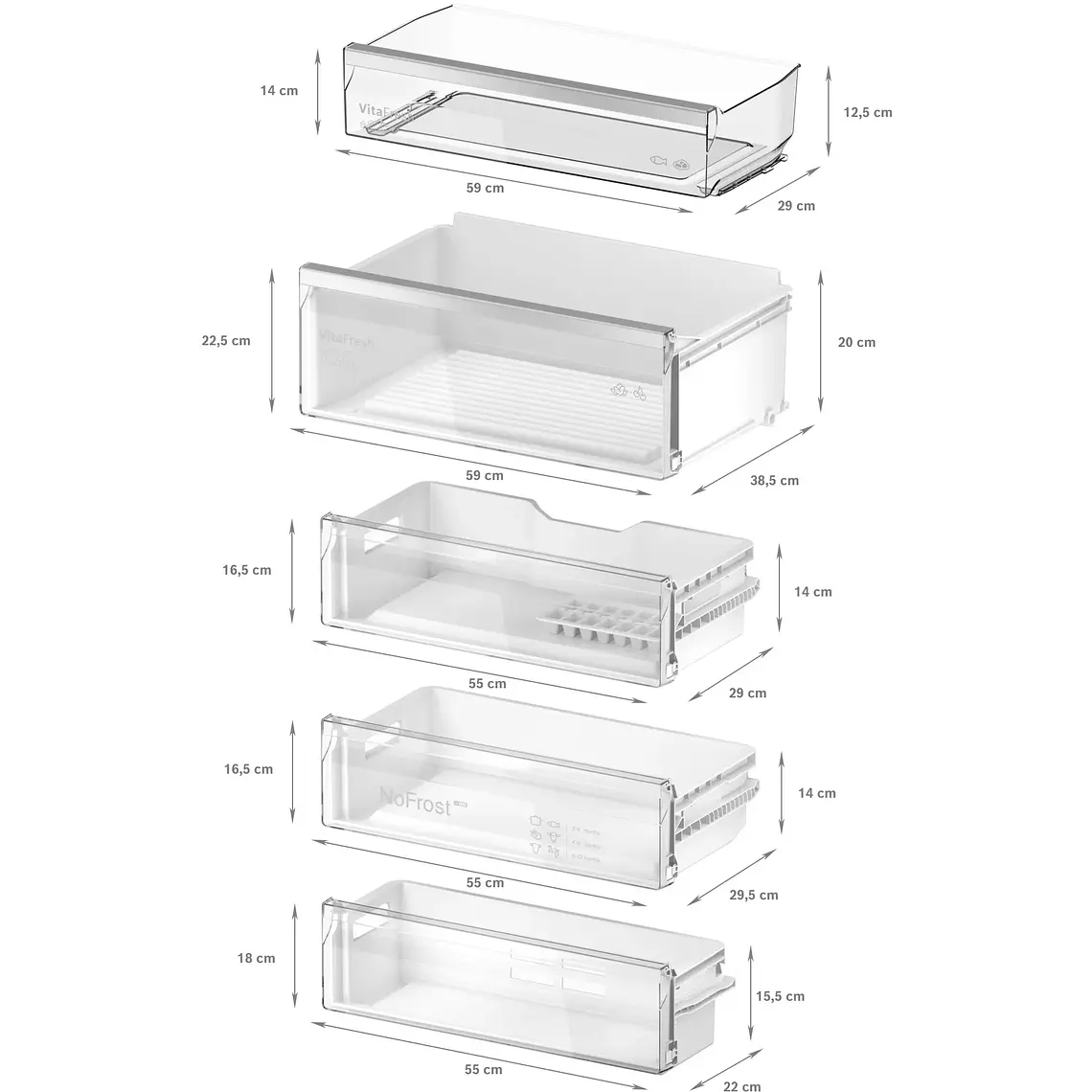 Bosch Serie 6 Refrigerador combi integrable 193.5 x 70.8 cm Cierre SoftClose con puerta fija · KBN96ADD0 7
