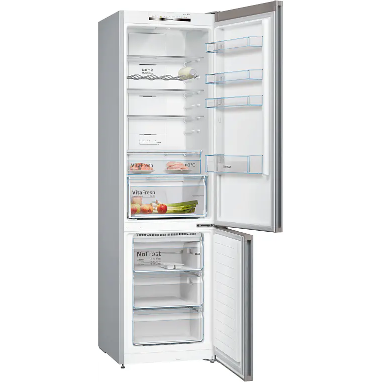 BOSCH Serie 4 Refrigerador combinado de libre instalación 203 x 60 cm Acero inoxidable · KGN39VIDB 2