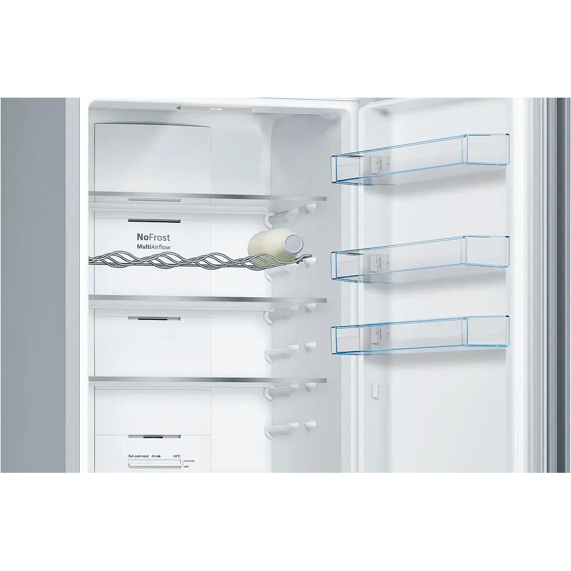 BOSCH Serie 4 Refrigerador combinado de libre instalación 203 x 60 cm Acero inoxidable · KGN39VIDB 4