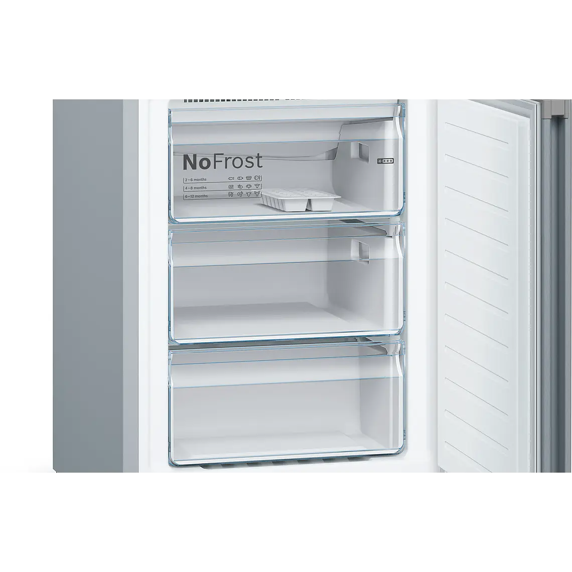 BOSCH Serie 4 Refrigerador combinado de libre instalación 203 x 60 cm Acero inoxidable · KGN39VIDB 6