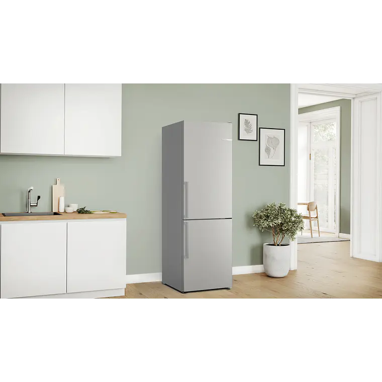 Bosch Serie 4 Refrigerador combinado de libre instalación 186 x 60 cm Acero inoxidable · KGN36VIBT 3