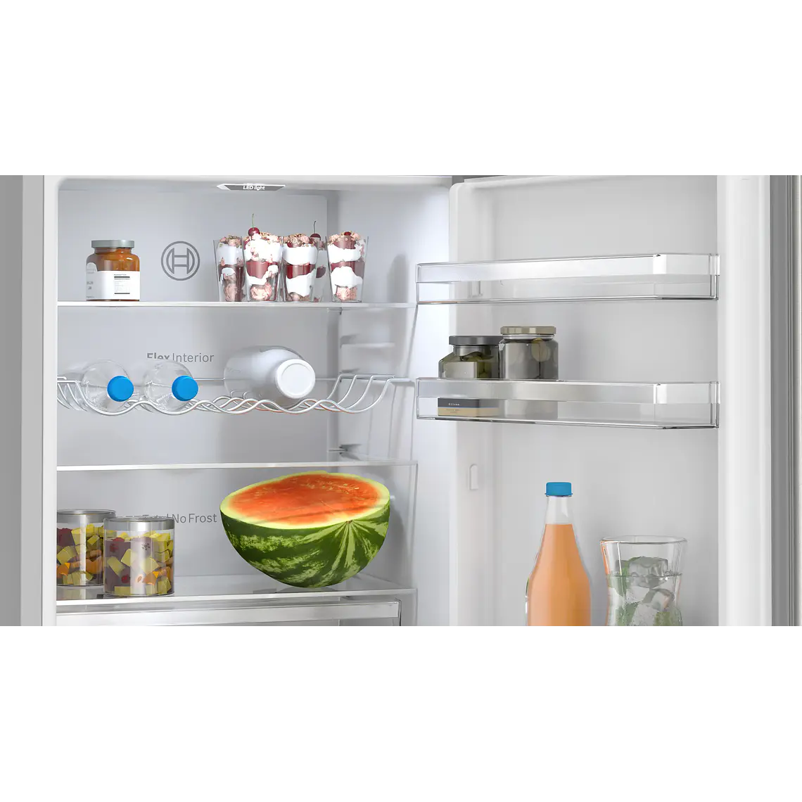 Bosch Serie 4 Refrigerador combinado de libre instalación 186 x 60 cm Acero inoxidable · KGN36VIBT 5