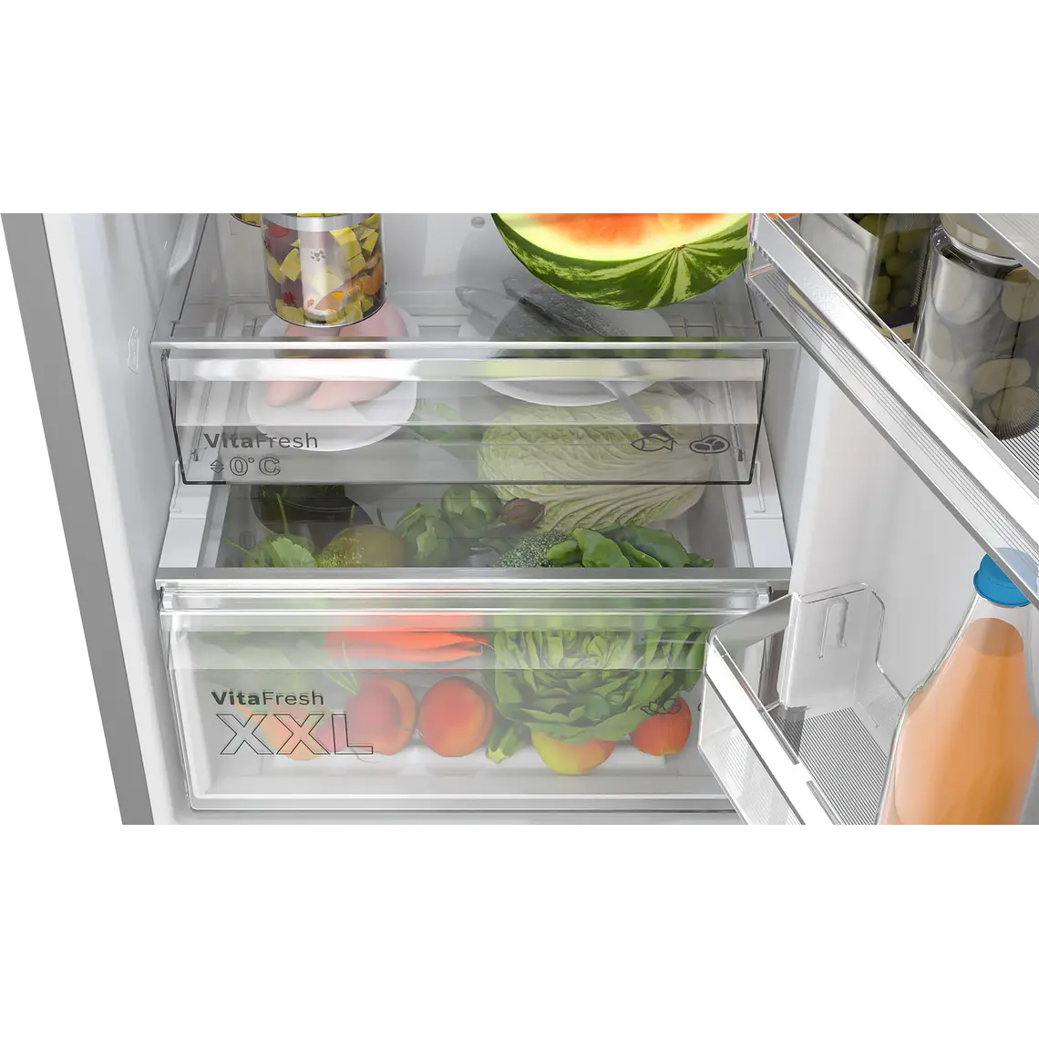 Bosch Serie 4 Refrigerador combinado de libre instalación 186 x 60 cm Acero inoxidable · KGN36VIBT 6