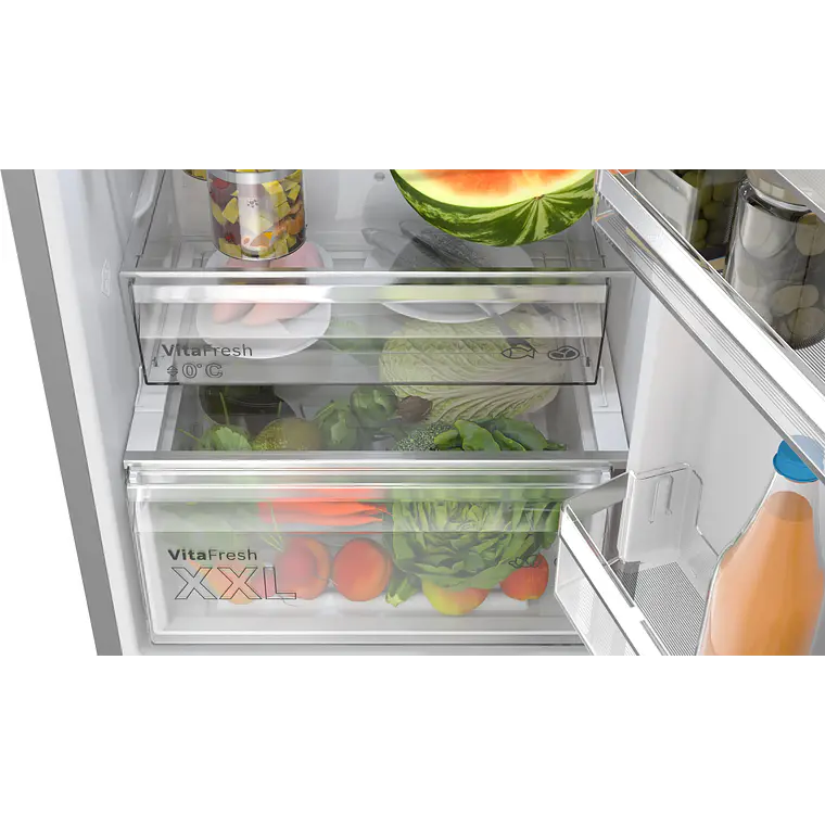Bosch Serie 4 Refrigerador combinado de libre instalación 186 x 60 cm Acero inoxidable · KGN36VIBT 6
