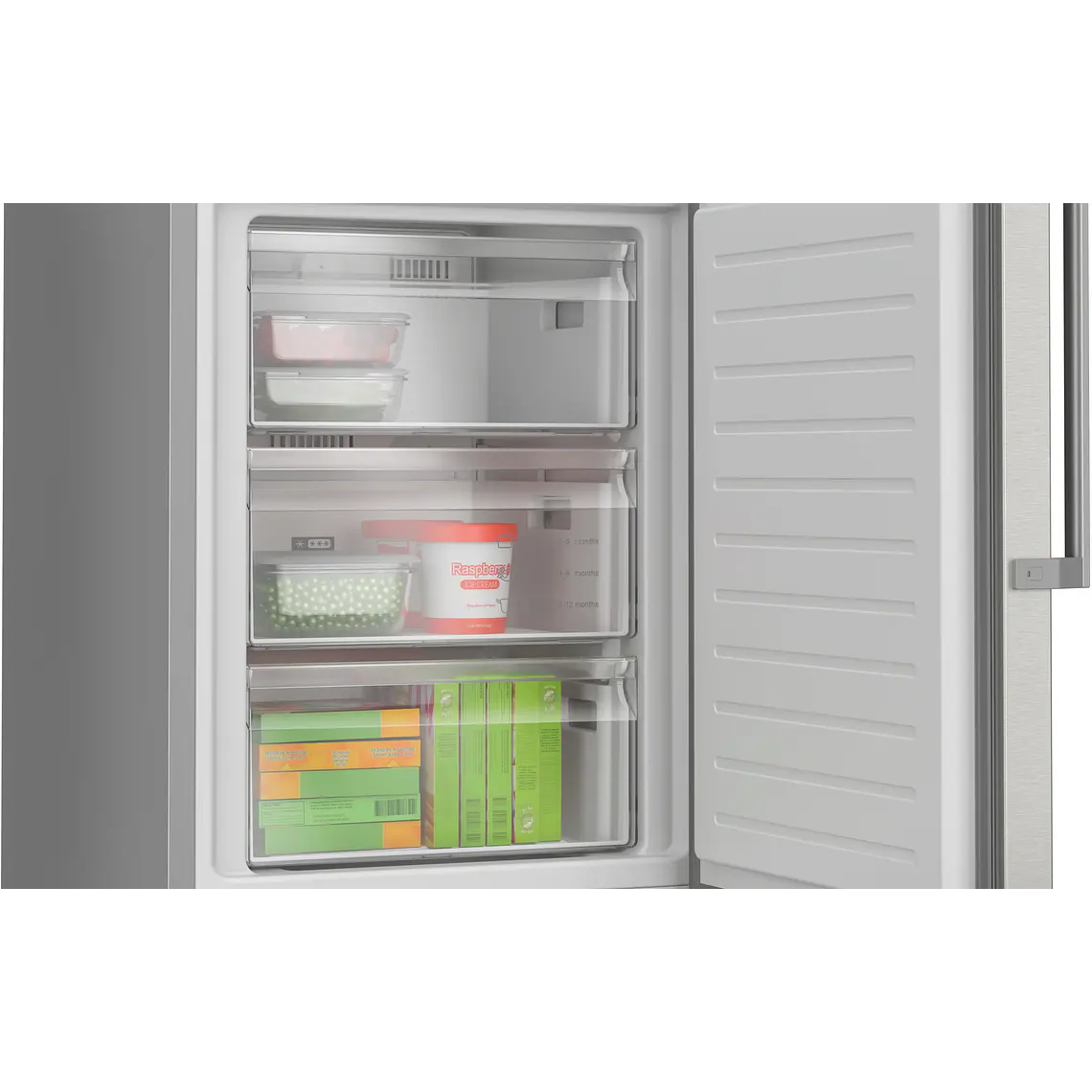Bosch Serie 4 Refrigerador combinado de libre instalación 186 x 60 cm Acero inoxidable · KGN36VIBT 7