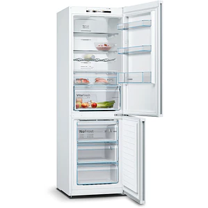 BOSCH Serie 4 Refrigerador combinado de libre instalación 186 x 60 cm Blanco, Total NoFrost · KGN362WED