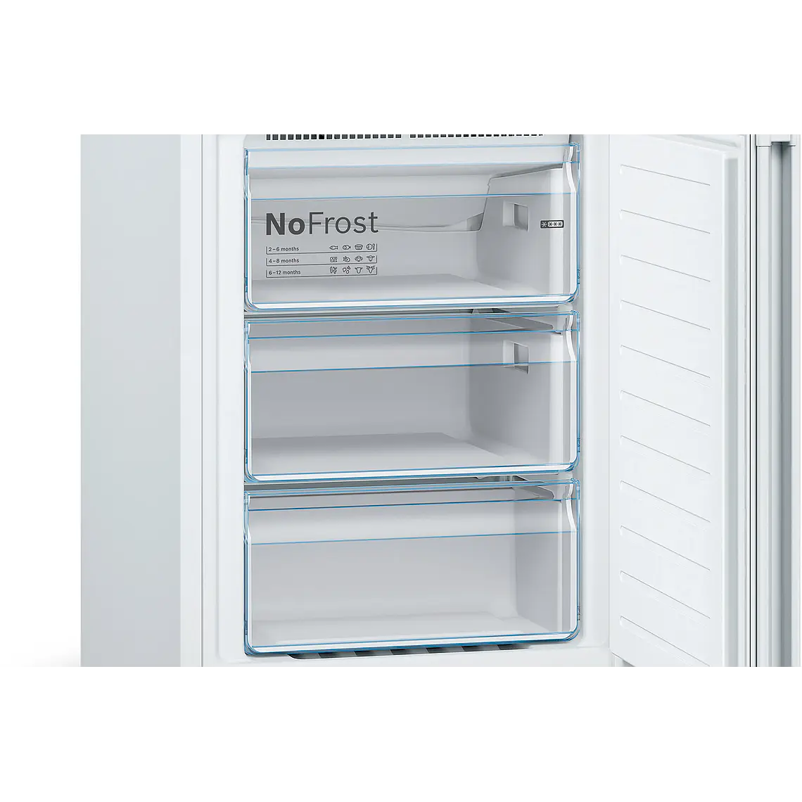 Bosch Serie 4 Refrigerador combinado de libre instalación 186 x 60 cm Blanco, Total NoFrost · KGN362WED 6