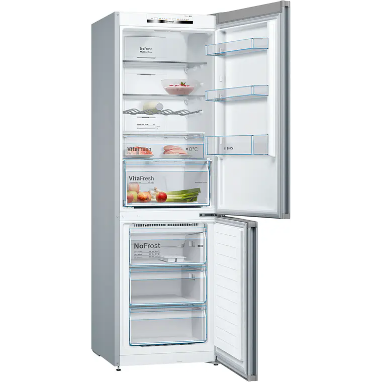 Bosch Serie 4 Refrigerador combinado de libre instalación 186 x 60 cm Acero inoxidable · KGN36VIDB 2