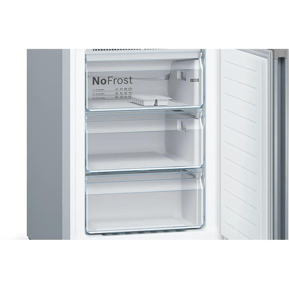 Bosch Serie 4 Refrigerador combinado de libre instalación 186 x 60 cm Acero inoxidable · KGN36VIDB 6