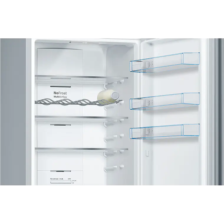 Bosch Serie 4 Refrigerador combinado de libre instalación 186 x 60 cm Acero inoxidable · KGN36VIED 4