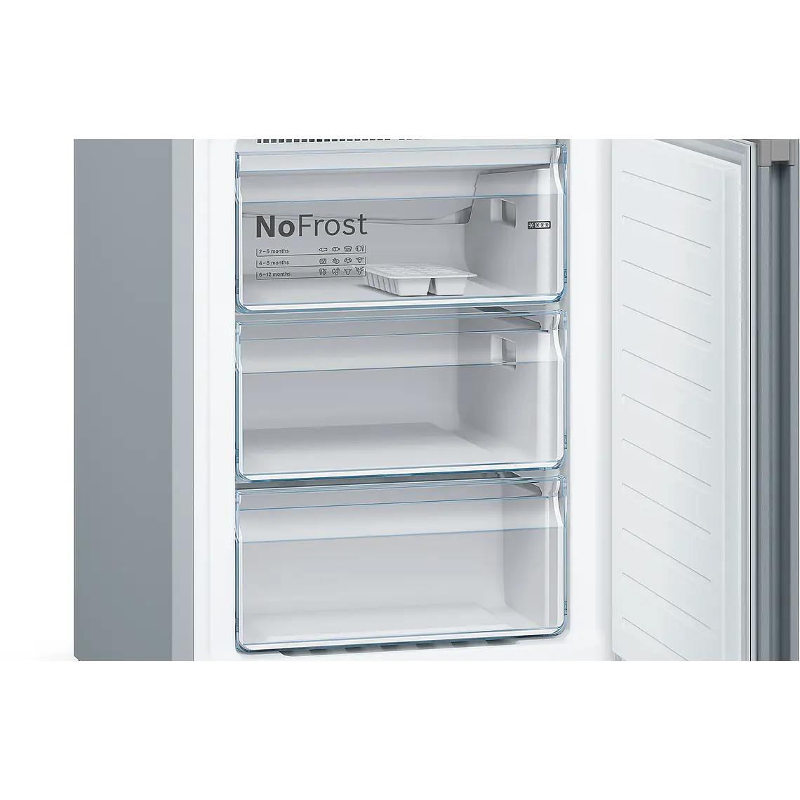 Bosch Serie 4 Refrigerador combinado de libre instalación 186 x 60 cm Acero inoxidable · KGN36VIED 6