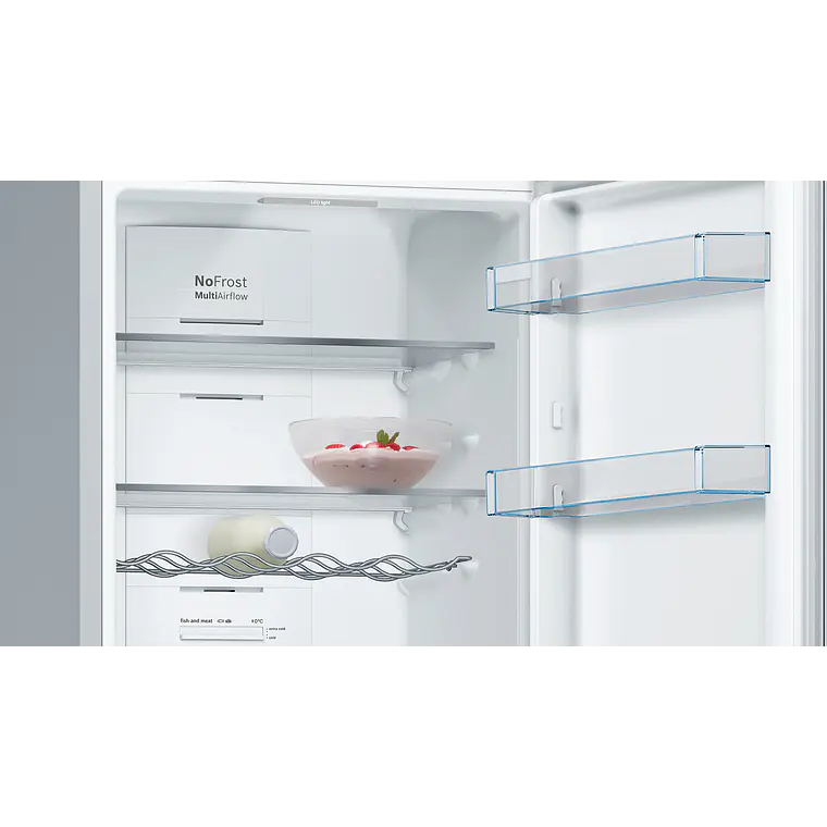 Bosch Serie 4 Refrigerador combinado de libre instalación 186 x 60 cm Acero mate antihuellas · KGN36VLDB 4