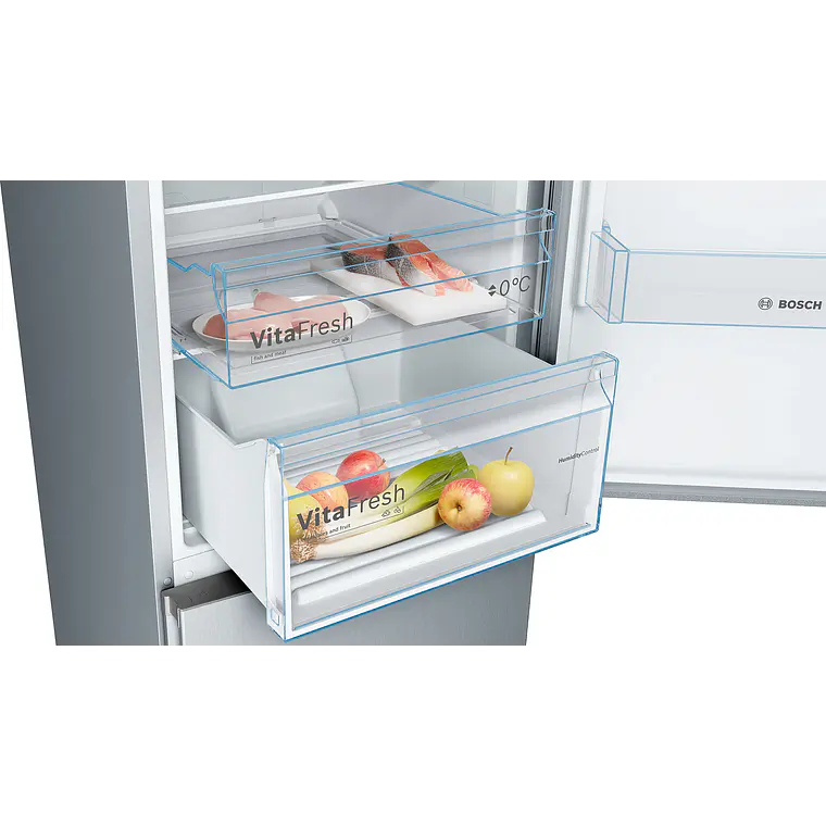 Bosch Serie 4 Refrigerador combinado de libre instalación 186 x 60 cm Acero mate antihuellas · KGN36VLDB 5
