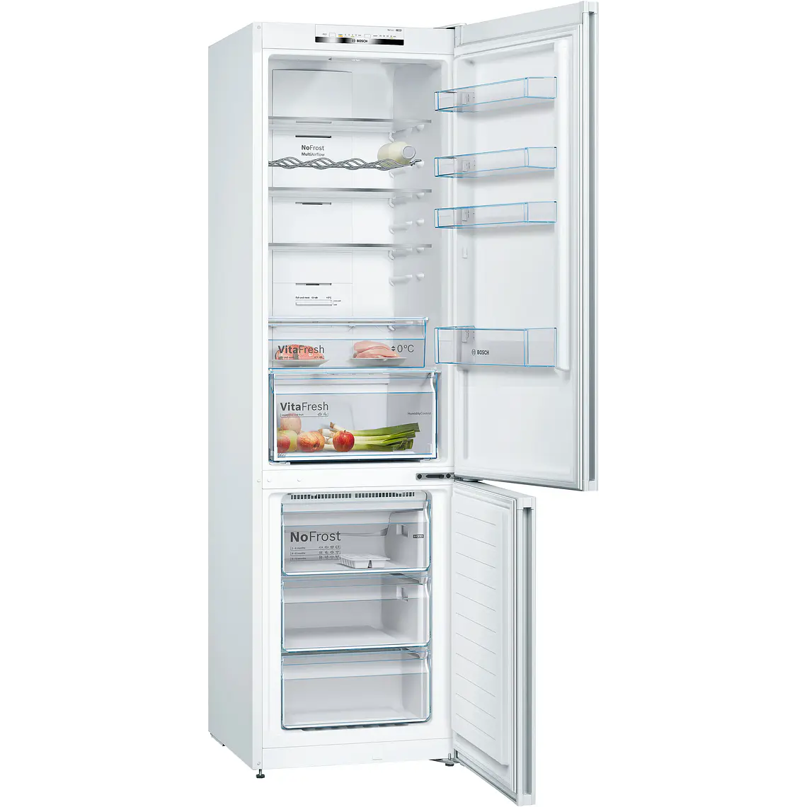 Bosch Serie 4 Refrigerador combinado de libre instalación 203 x 60 cm Blanco, Total NoFrost · KGN39VWEB 2