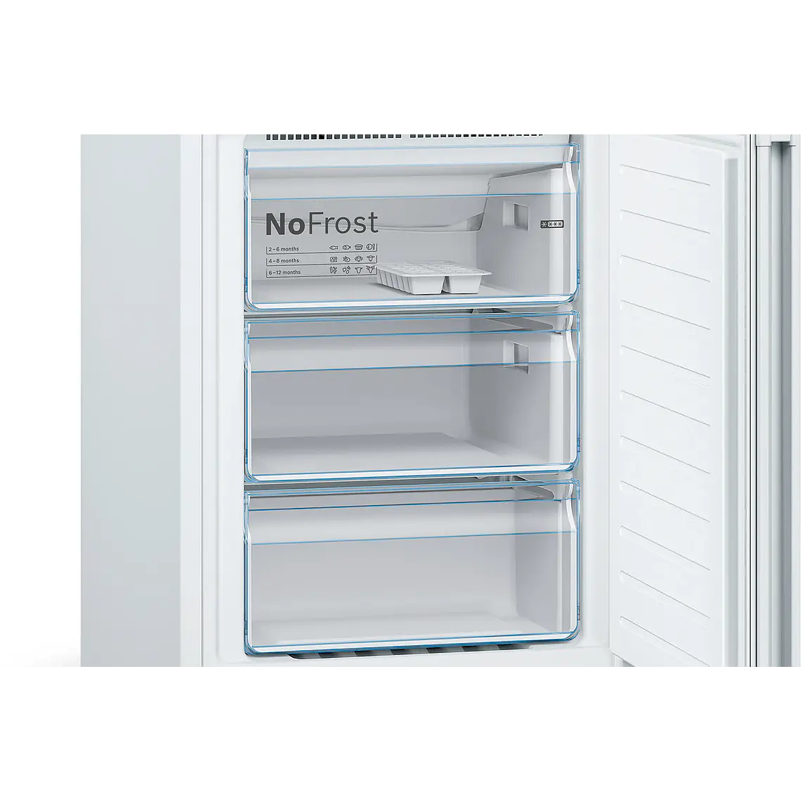 Bosch Serie 4 Refrigerador combinado de libre instalación 203 x 60 cm Blanco, Total NoFrost · KGN39VWEB 6