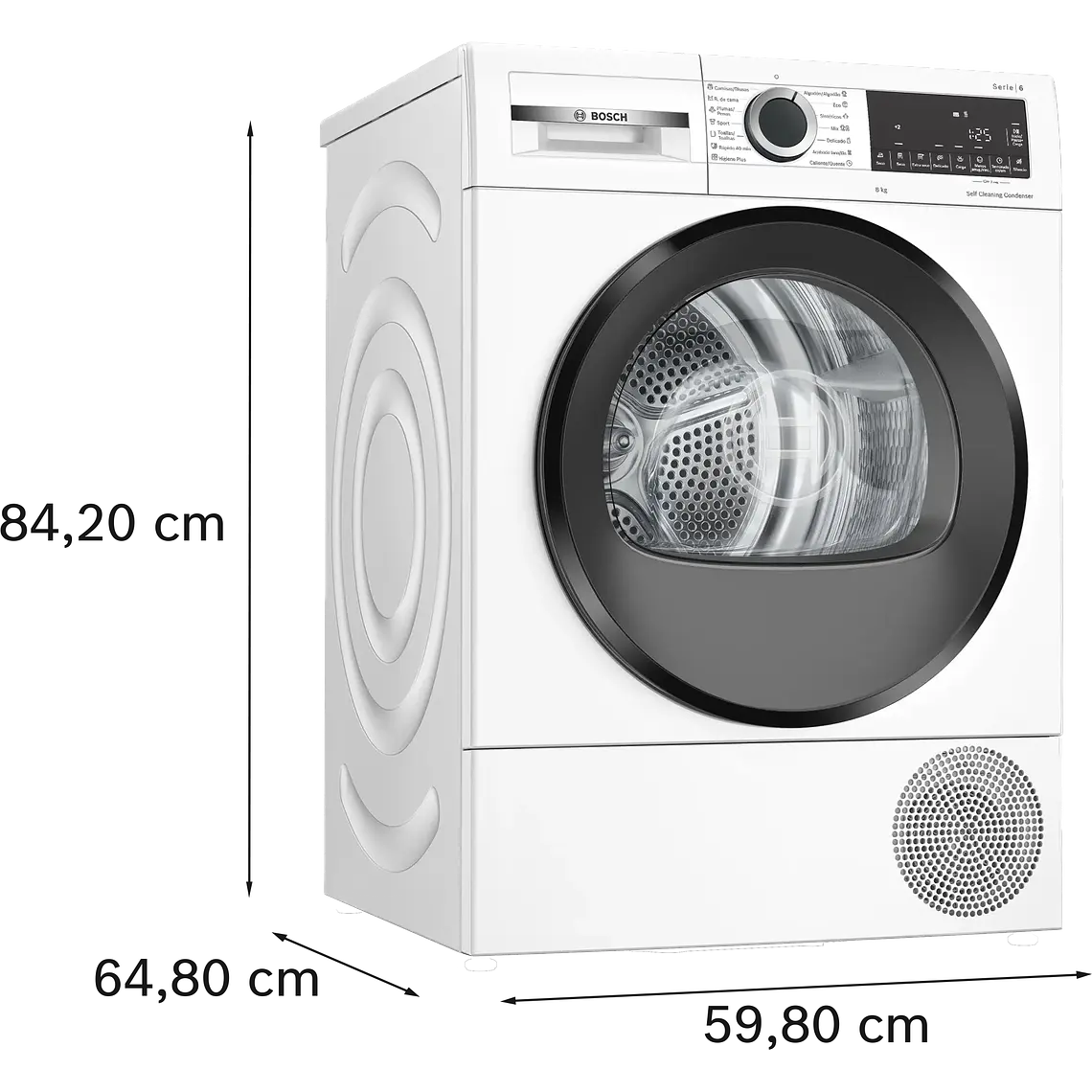 Bosch Serie 6 Secadora con bomba de calor 8 kg · WQG235D1ES 6